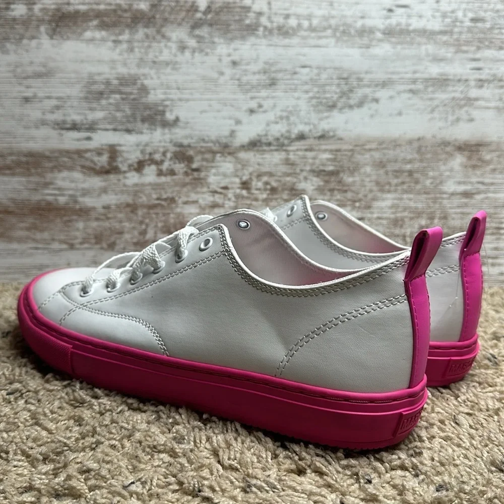 Marc Fisher Lesty 2 Dark Pink Lace Up Sneakers Sz 10